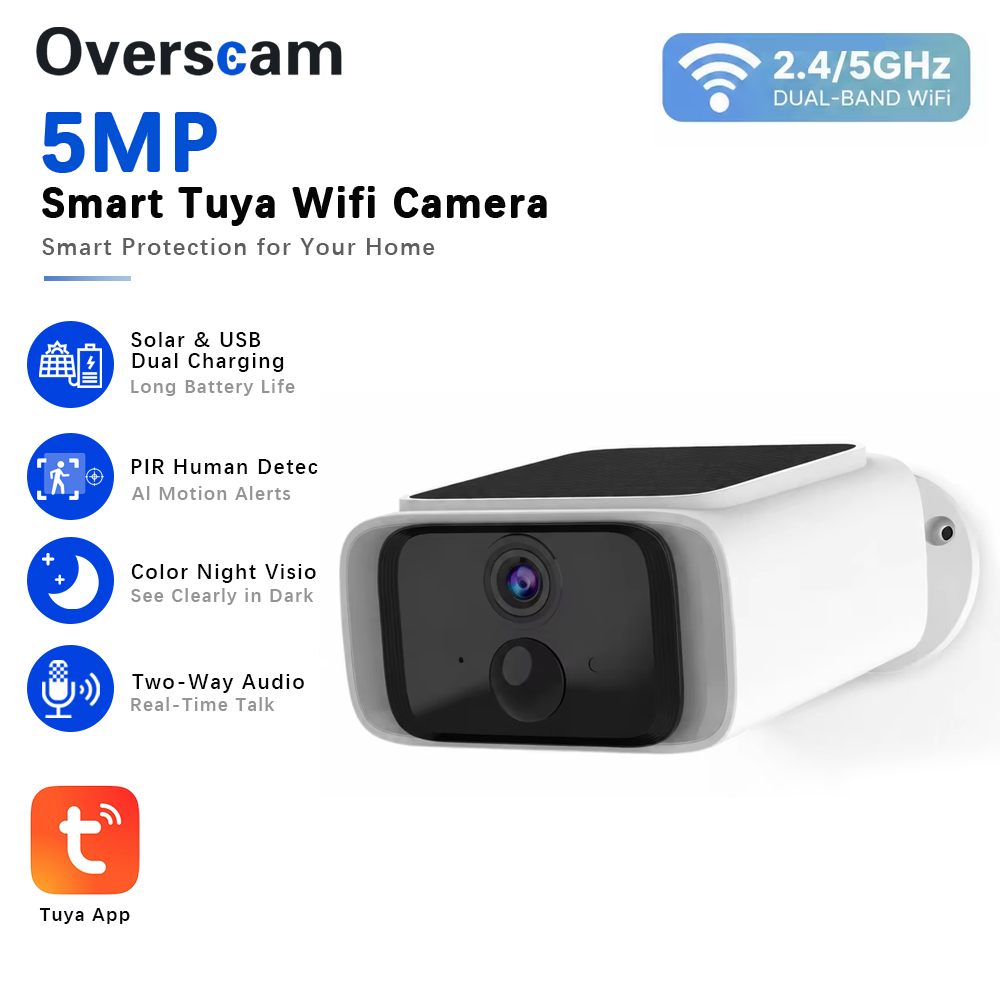Home Security Network - Беспроводная уличная камера видеонаблюдения Tuya 5MP