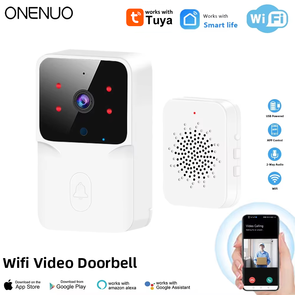 Home Security Front Door Camera - Tuya Wi-Fi видео дверной звонок Беспроводная