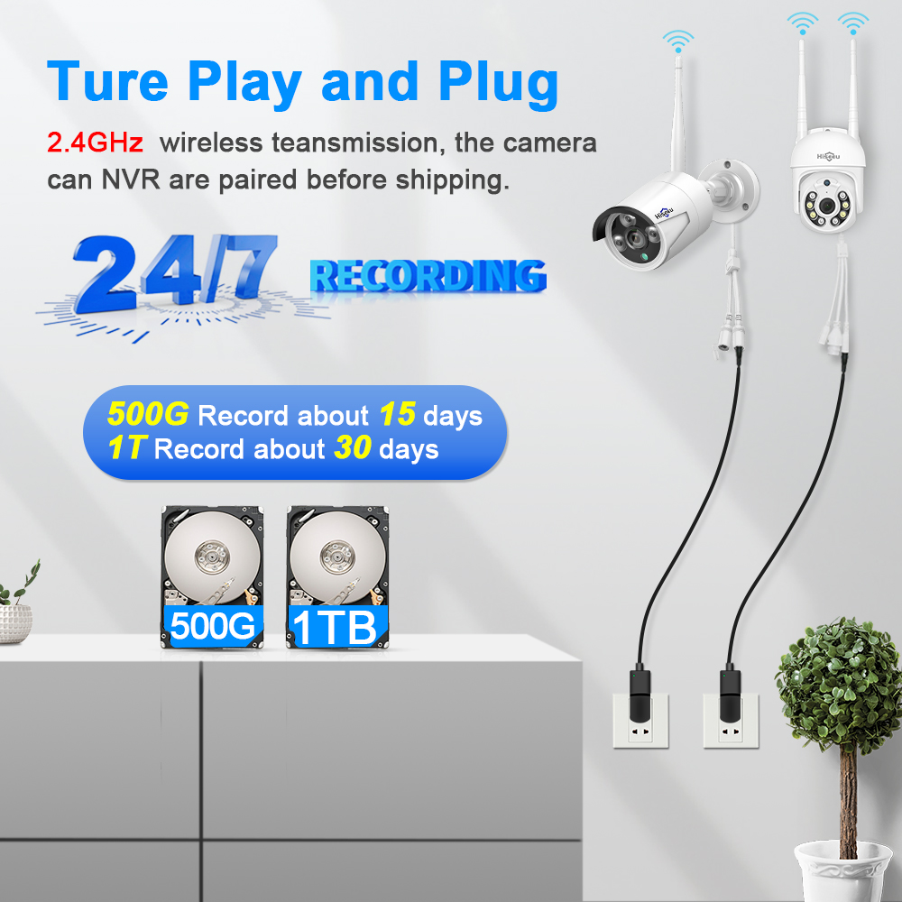 Hiseeu 10-канальный NVR, компл – обзор и цена Home Security Cameras Wireless