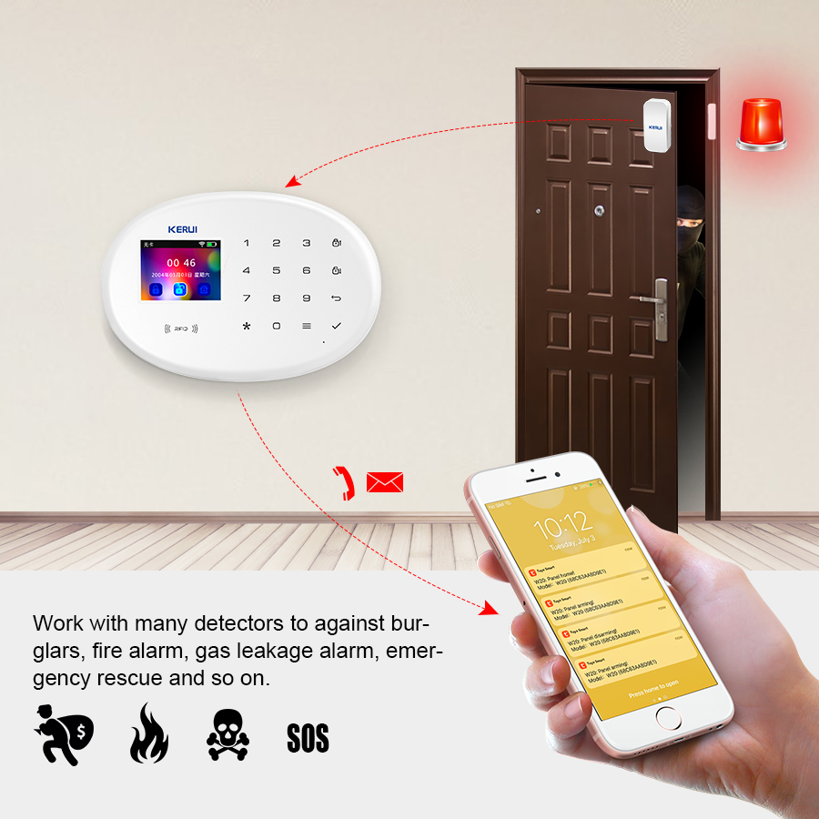 KERUI W202 Система сигнализаци – обзор и цена Home Security Front Door Camera